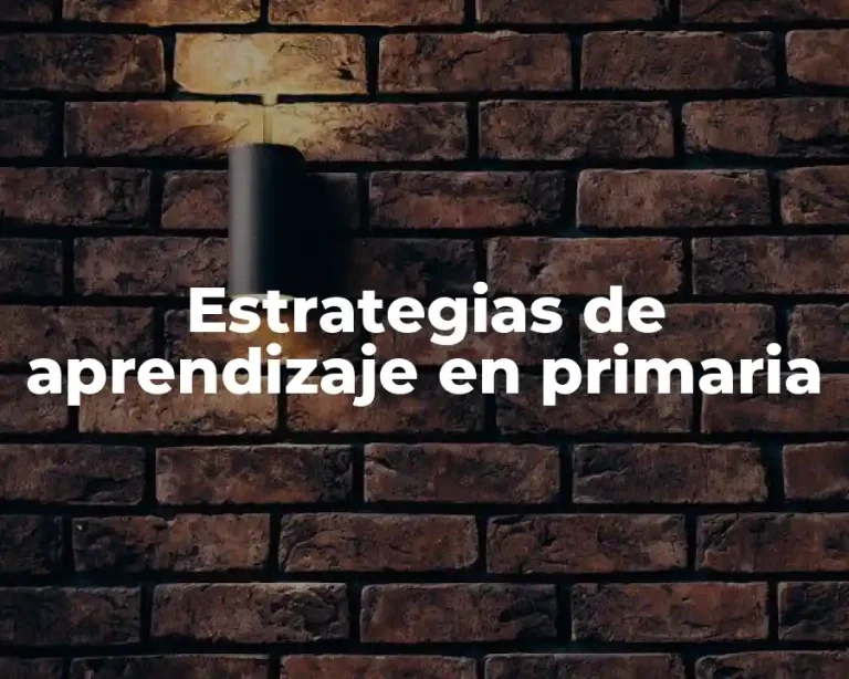 Estrategias de aprendizaje en primaria
