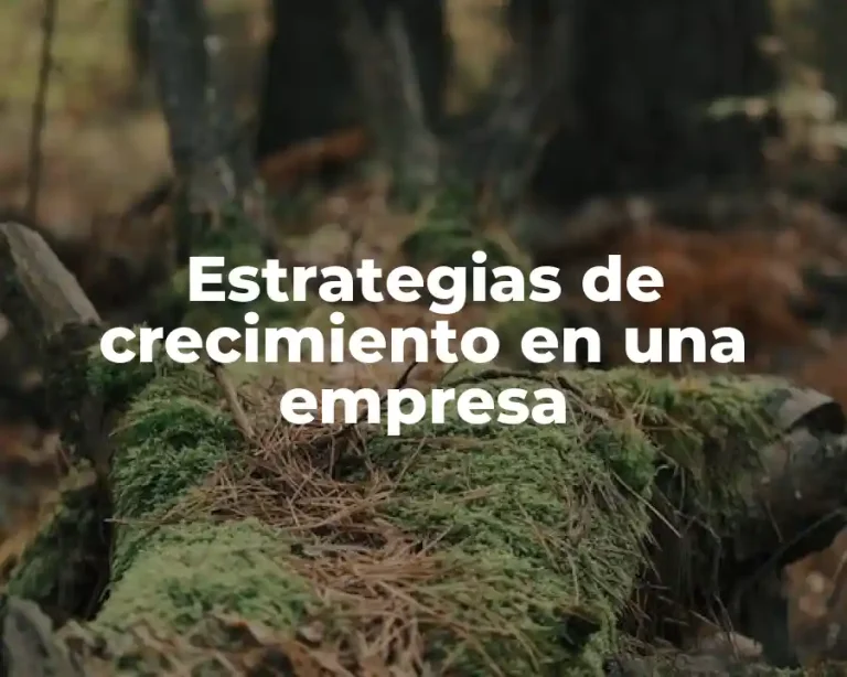 Estrategias de crecimiento en una empresa