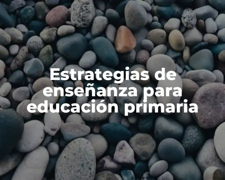 Estrategias de enseñanza para educación primaria