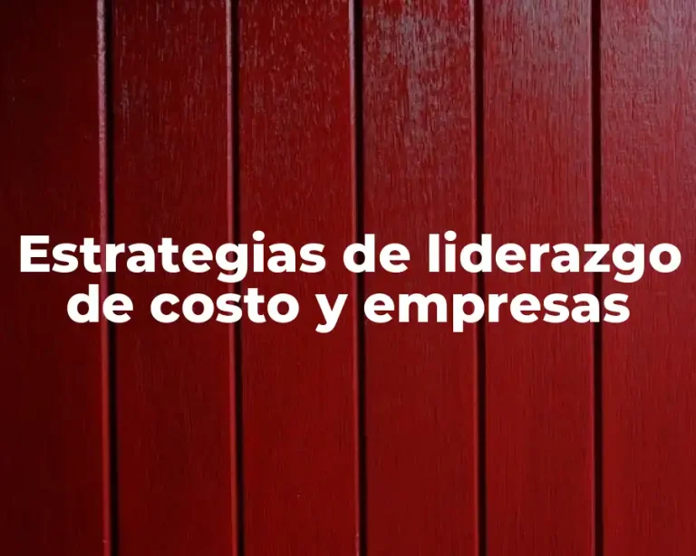 Estrategias de liderazgo de costo y empresas