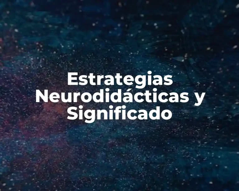 Estrategias Neurodidácticas y Significado