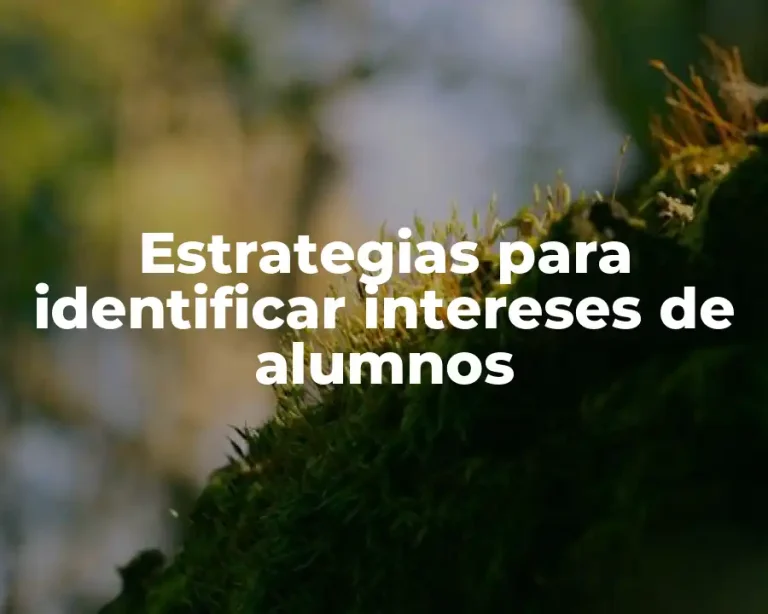 Estrategias para identificar intereses de alumnos