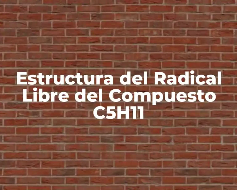 Estructura del Radical Libre del Compuesto C5H11