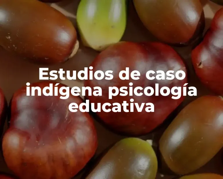 Estudios de caso indígena psicología educativa