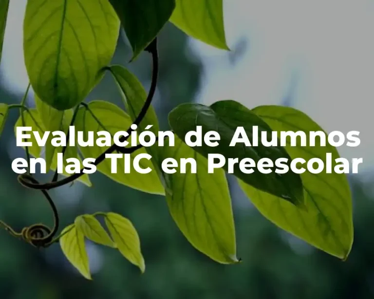 Evaluación de Alumnos en las TIC en Preescolar