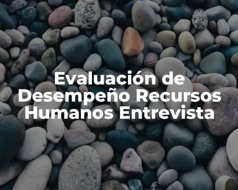 Evaluación de Desempeño Recursos Humanos Entrevista
