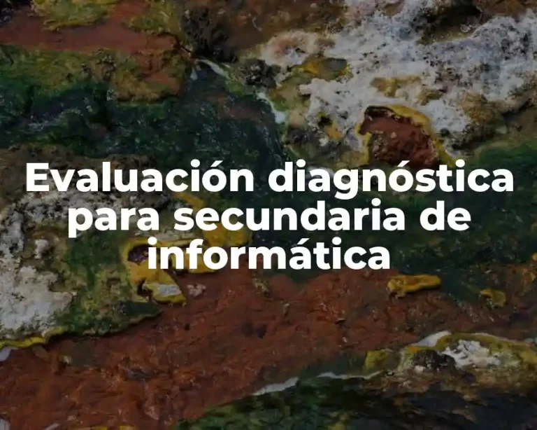 Evaluación diagnóstica para secundaria de informática
