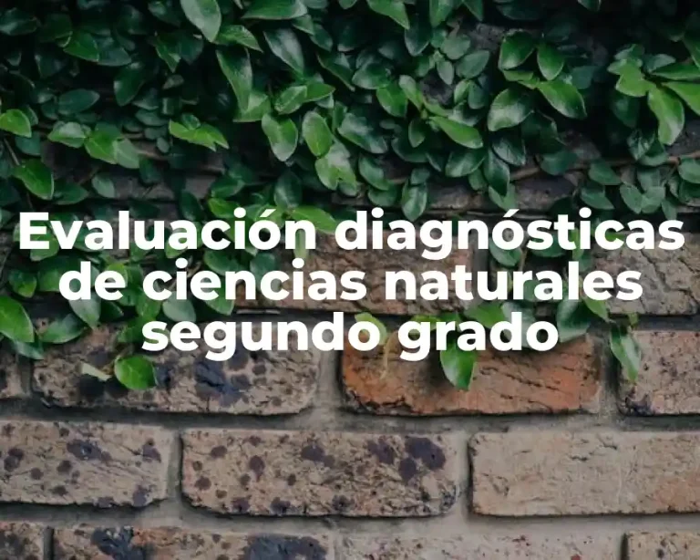 Evaluación diagnósticas de ciencias naturales segundo grado