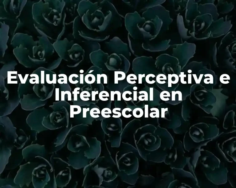 Evaluación Perceptiva e Inferencial en Preescolar