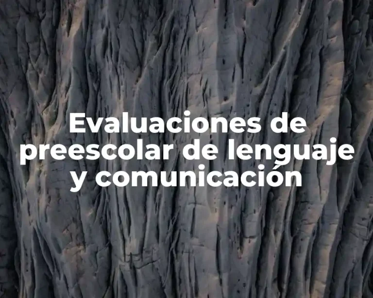 Evaluaciones de preescolar de lenguaje y comunicación