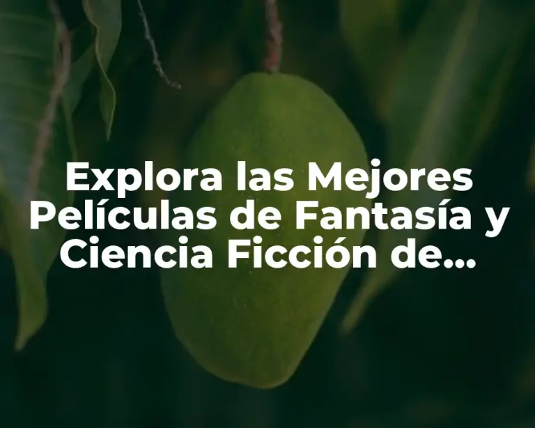Explora las Mejores Películas de Fantasía y Ciencia Ficción de Todas las Épocas