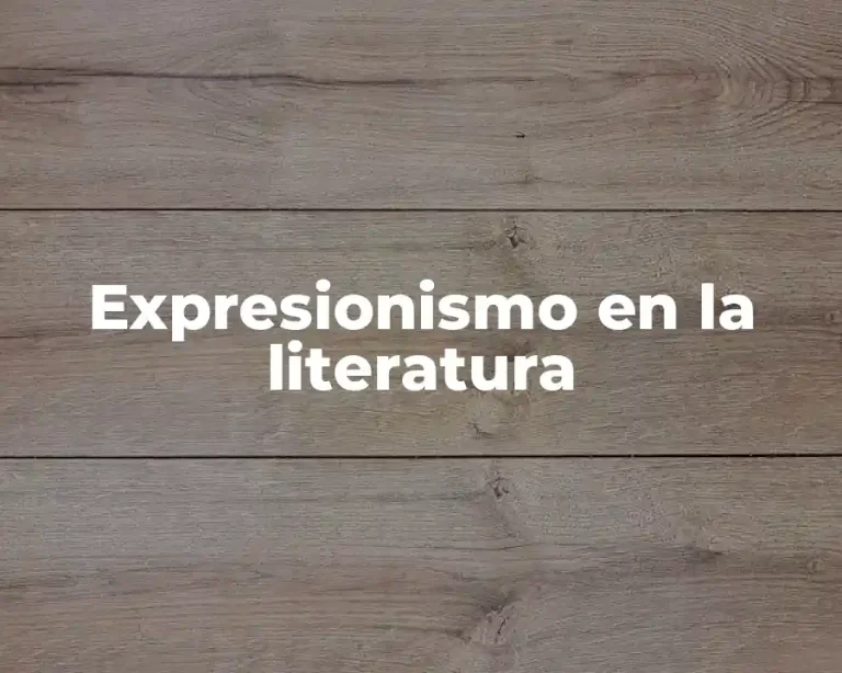 Expresionismo en la literatura
