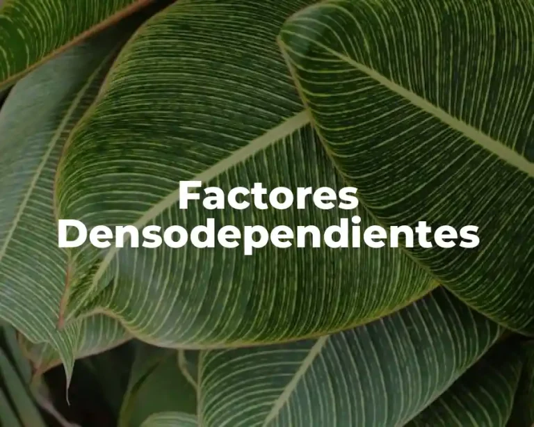 Factores Densodependientes
