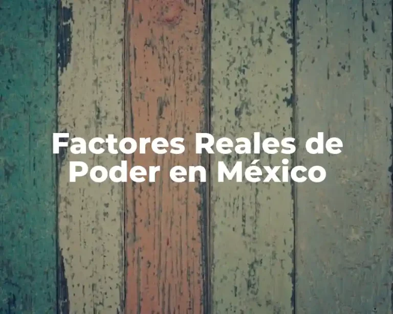 Factores Reales de Poder en México