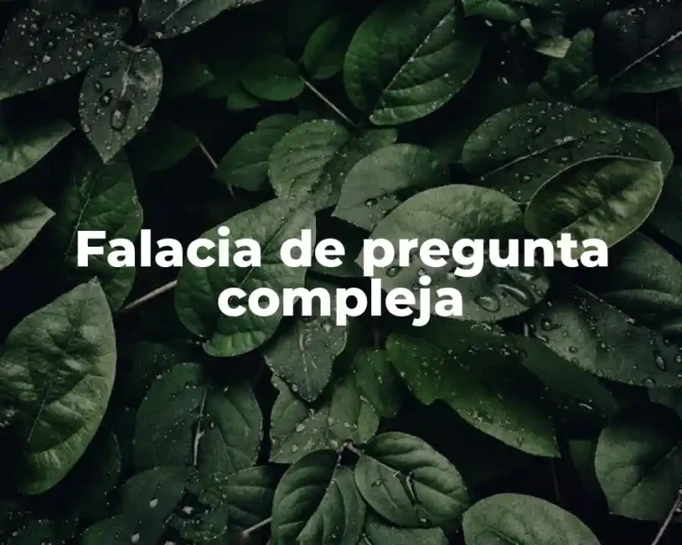 Falacia de pregunta compleja