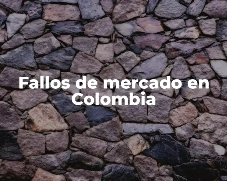 Fallos de mercado en Colombia