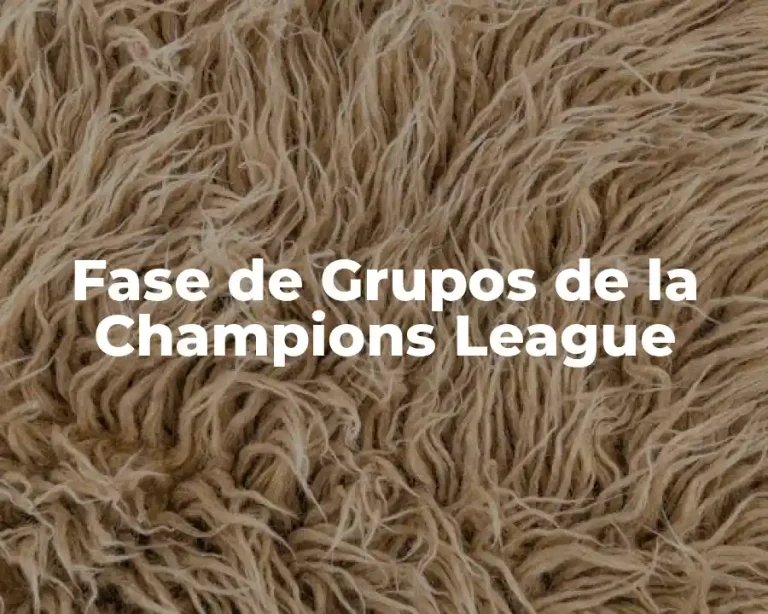 Fase de Grupos de la Champions League
