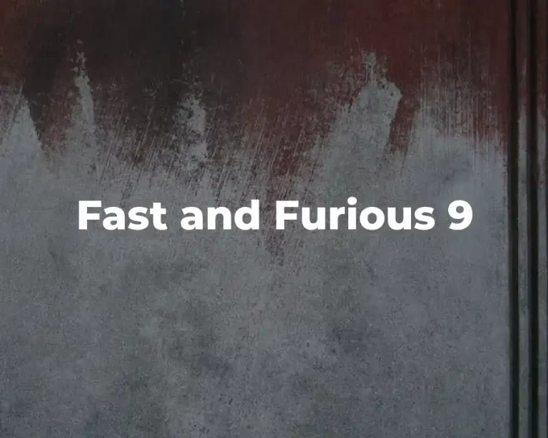 Fast and Furious 9