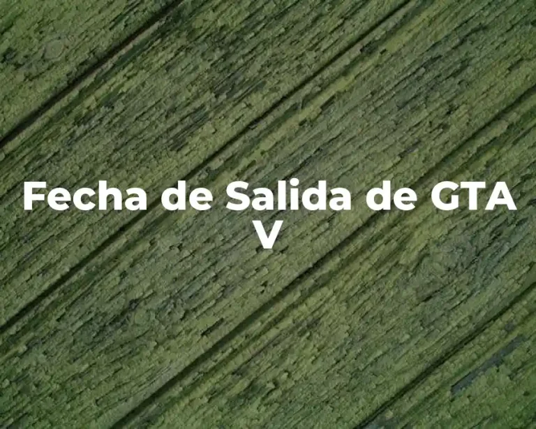 Fecha de Salida de GTA V