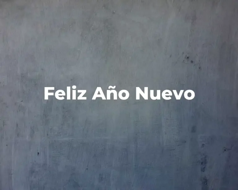 Feliz Año Nuevo