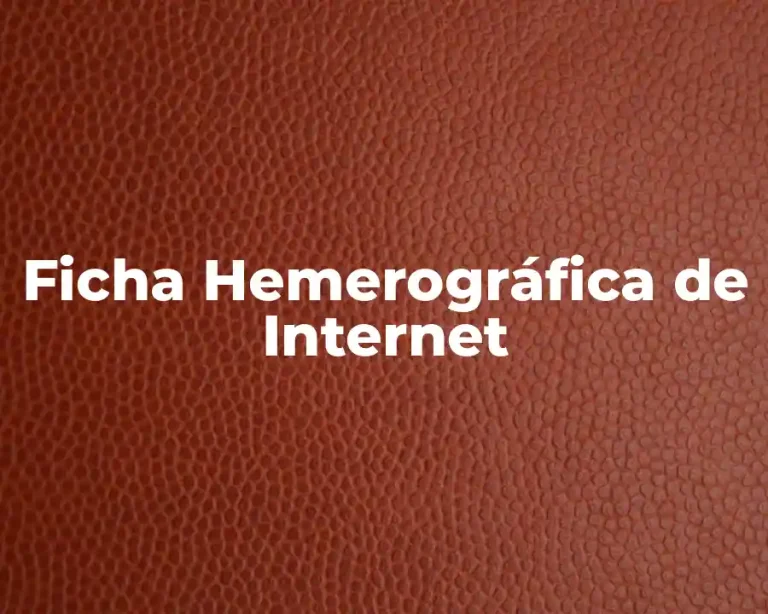 Ficha Hemerográfica de Internet
