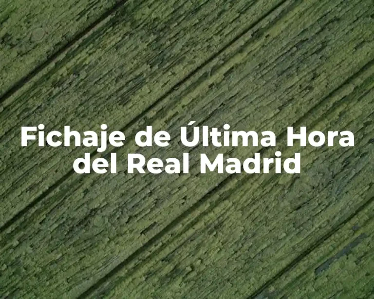 Fichaje de Última Hora del Real Madrid