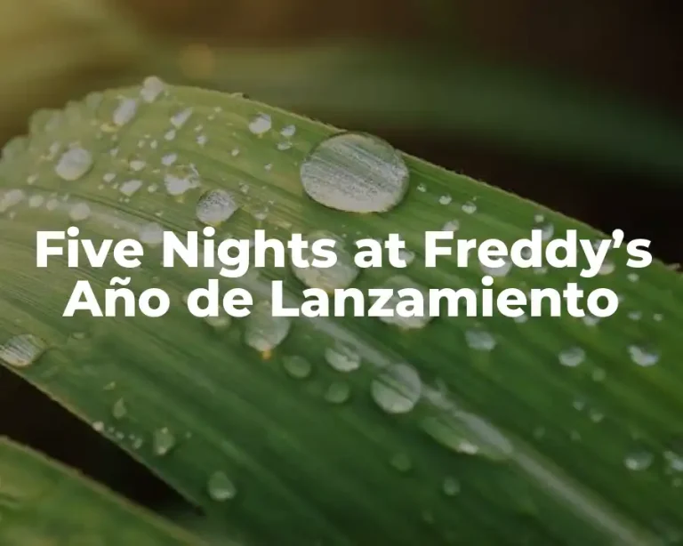 Five Nights at Freddy’s Año de Lanzamiento