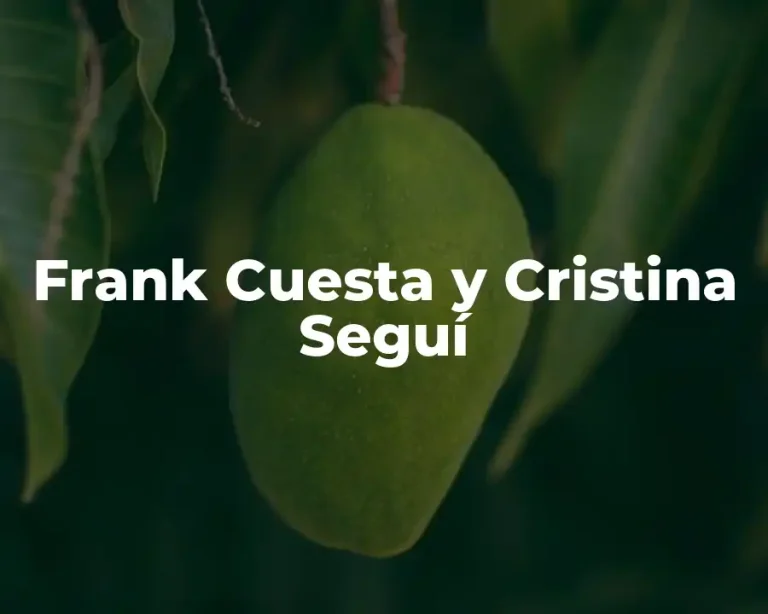 Frank Cuesta y Cristina Seguí