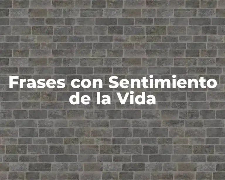 Frases con Sentimiento de la Vida