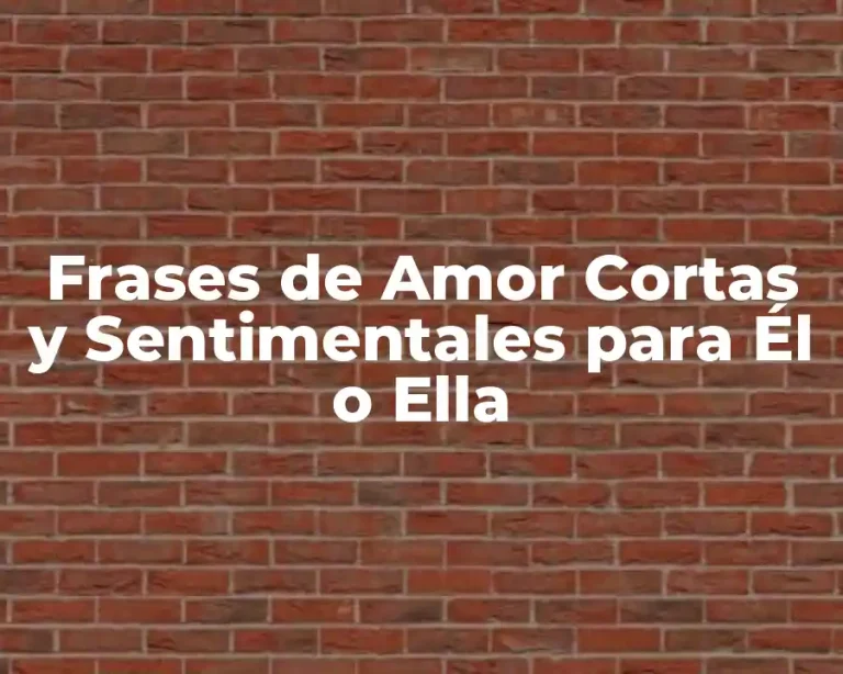 Frases de Amor Cortas y Sentimentales para Él o Ella