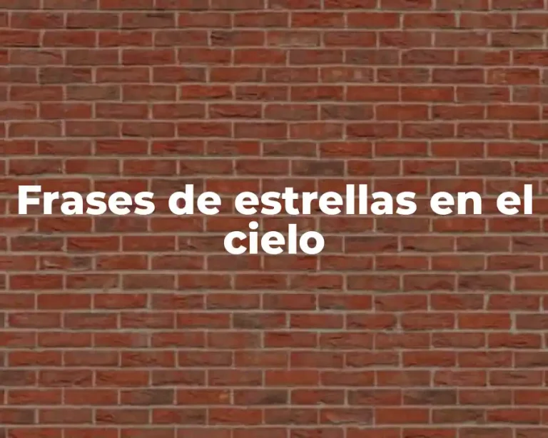 Frases de estrellas en el cielo