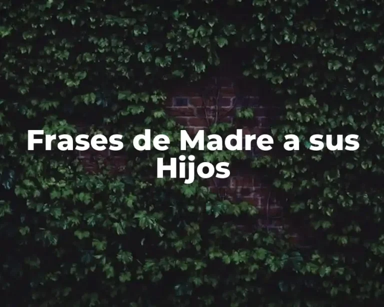 Frases de Madre a sus Hijos