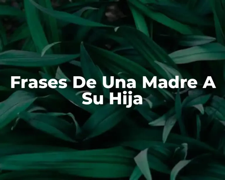 Frases De Una Madre A Su Hija