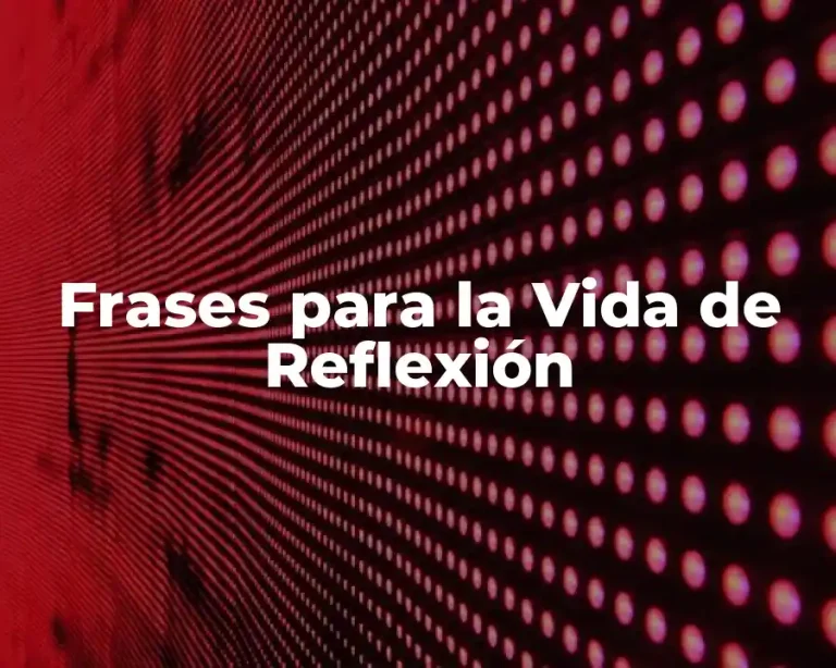 Frases para la Vida de Reflexión