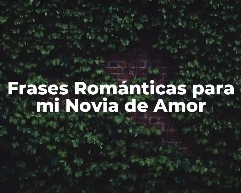 Frases Románticas para mi Novia de Amor