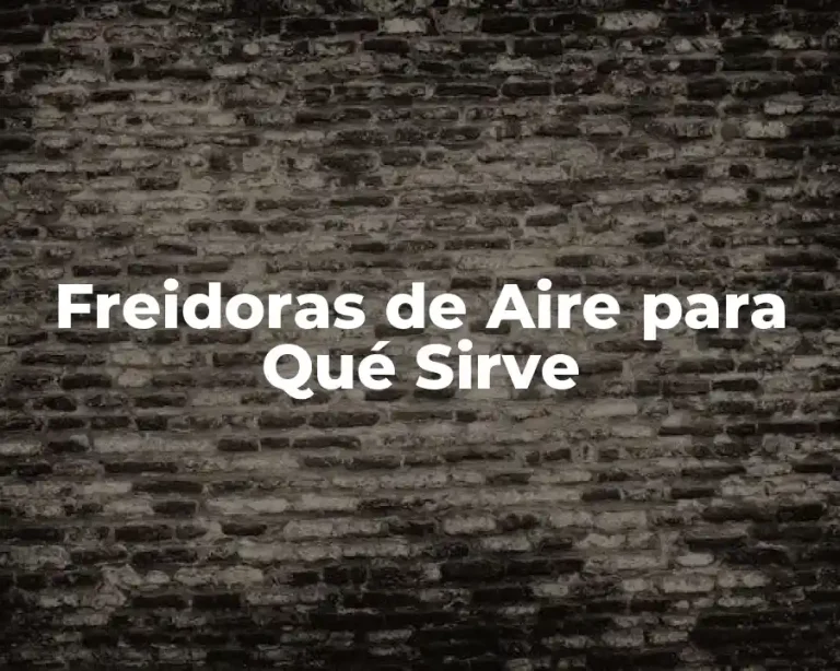 Freidoras de Aire para Qué Sirve