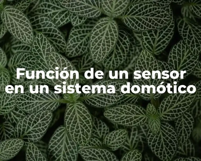 Función de un sensor en un sistema domótico