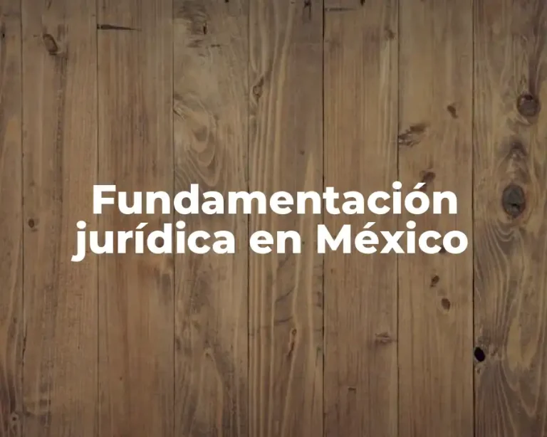 Fundamentación jurídica en México
