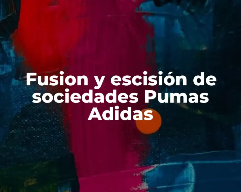 Fusion y escisión de sociedades Pumas Adidas