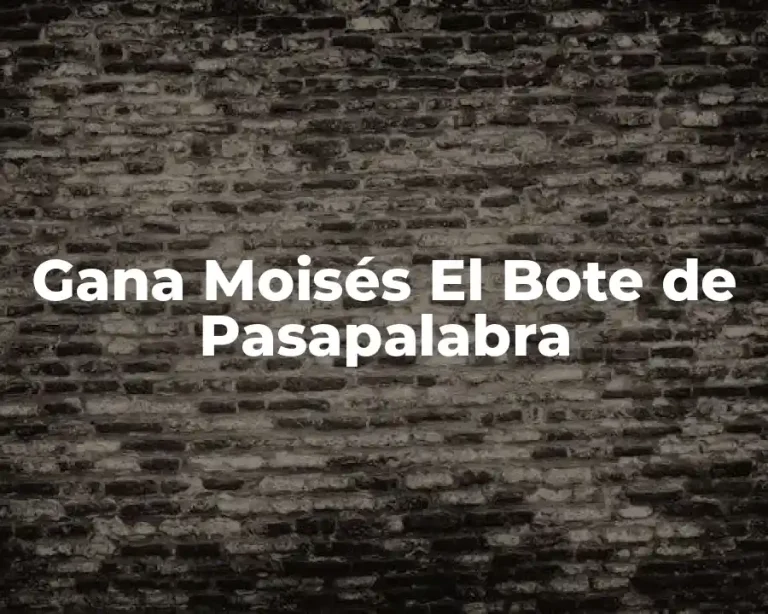 Gana Moisés El Bote de Pasapalabra
