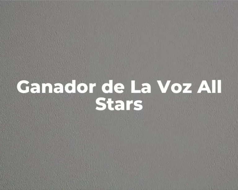 Ganador de La Voz All Stars