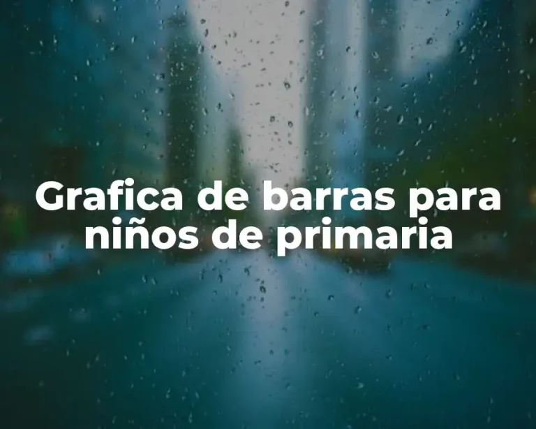 Grafica de barras para niños de primaria