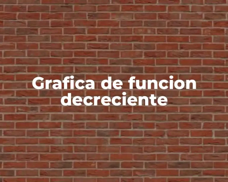 Grafica de funcion decreciente