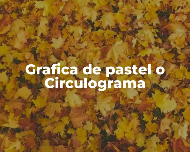 Grafica de pastel o Circulograma