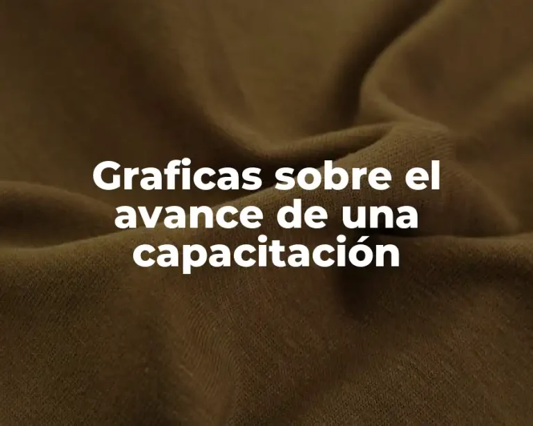 Graficas sobre el avance de una capacitación