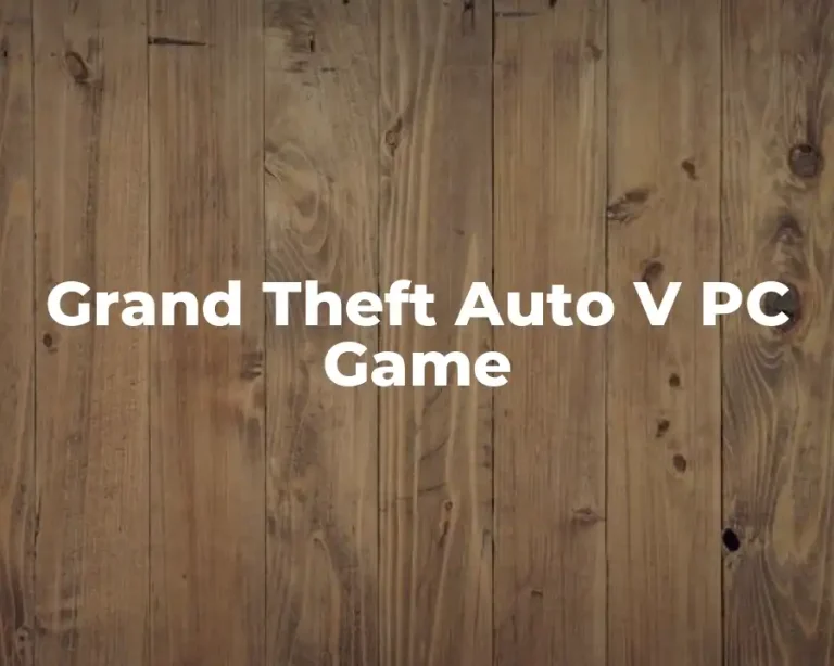 Grand Theft Auto V PC Game