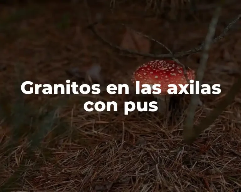 Granitos en las axilas con pus