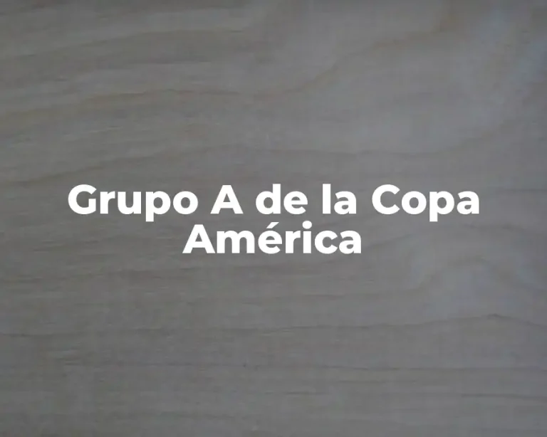 Grupo A de la Copa América