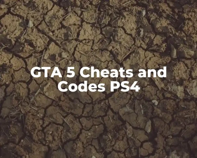 GTA 5 Cheats and Codes PS4