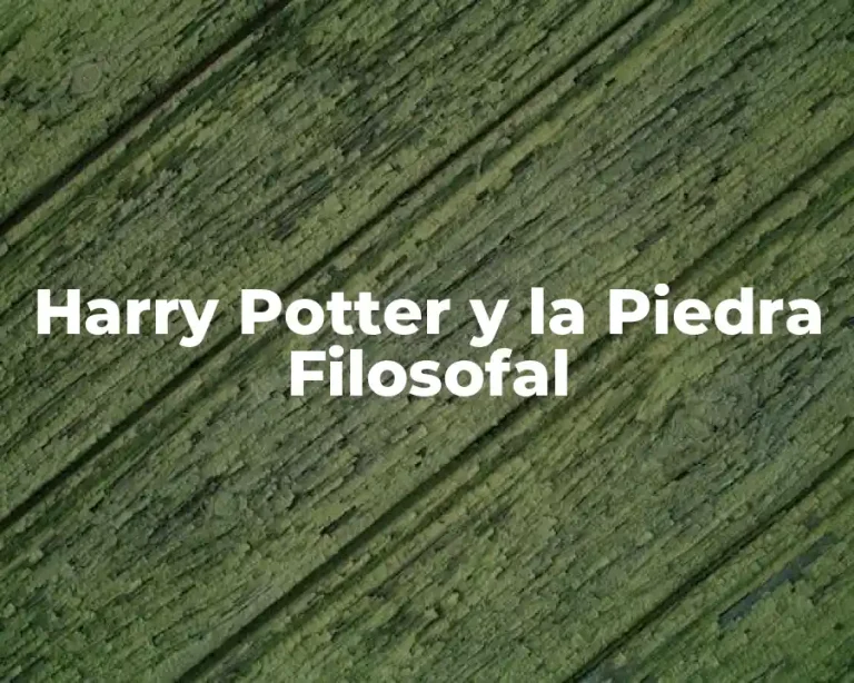Harry Potter y la Piedra Filosofal